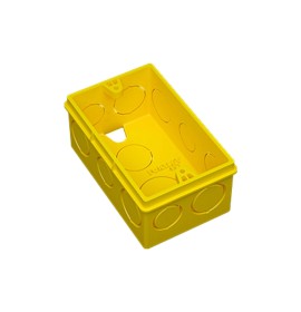 CAIXA DE LUZ 4X2 EMPILHAVEL AMARELA FORTLEV