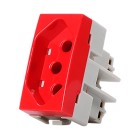 MODULO TOMADA 20A VERMELHA SLEEK