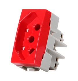 MODULO TOMADA 20A VERMELHA SLEEK