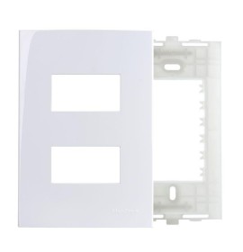 PLACA C/SUPORTE 4X2 2 MODULOS SLEEK