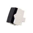 MODULO INTERRUPTOR DUPLO SIMPLES SLEEK EBONY