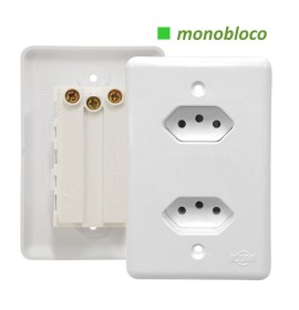 TOMADA DUPLA 2P+T 10A STYLUS-CJ (201200)