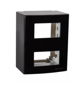 CAIXA DE SOBREPOR 2 MODULO SLEEK EBONY