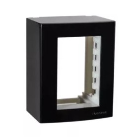 CAIXA DE SOBREPOR 3 MODULO SLEEK EBONY
