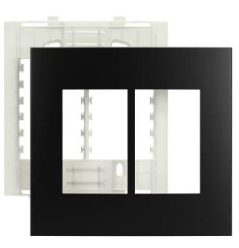 PLACA C/SUPORTE 4X4 6 MODULOS SLEEK PT FOSCO