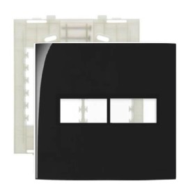 PLACA C/SUPORTE 4X4 2 MODULO SLEEK EBONY