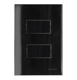 CONJUNTO 2 INTERRUPTORES SIMPLES SLEEK EBONY
