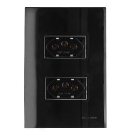 CONJUNTO 2 TOMADAS 20A SLEEK EBONY