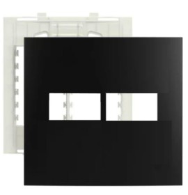 PLACA C/SUPORTE 4X4 2 MODULOS SLEEK PT FOSCO
