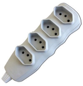 TOMADA EM BARRA NEW 2P+T 10A 4T FC CZ (B)