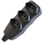 TOMADA EM BARRA NEW 2P+T 10A 3T FC PT (B)