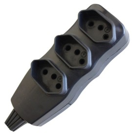 TOMADA EM BARRA NEW 2P+T 10A 3T FC PT (B)