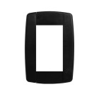 PLACA 4X2 3 MODULOS LINHA LEV PRETA FOSCA