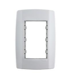 PLACA 4X2 3 MOD.JUNTOS C/SUPORTE (82100)