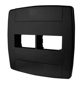 PLACA 4X4 2 MODULOS LINHA LEV PRETA FOSCA