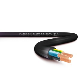CABO PP 3x1,5MM 500V PRETO 100MT SIL