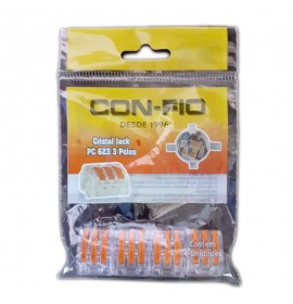 CONECTOR 3 POLOS 0,8MM a 4,0MM 32A C/2