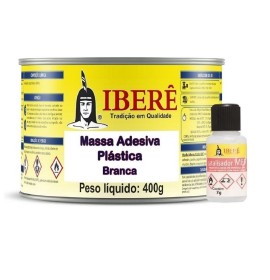 MASSA PLASTICA BRANCA 400G IBERE C/CATAL.