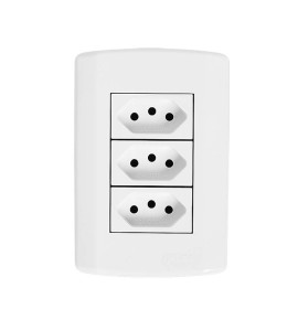 CONJUNTO 3TOMADA 10A - PLUZI (7215)