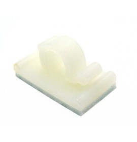 CLIP AUTO ADESIVO 12MM BRANCO C/100