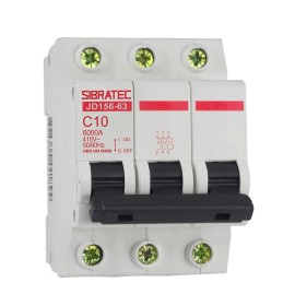 DISJUNTOR DIN 3P 32A CURVA C 6KA - SIBRATEC