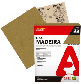 LIXA MADEIRA 80 C/25 FOLHAS ADERE