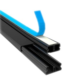 CANALETA PRETA 20X10X2000mm D.FACE (64091DF)