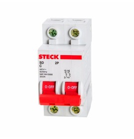 DISJUNTOR DIN 2P 70A CURVA C 3KA - STECK