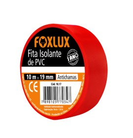 FITA ISOLANTE 10 MTS VERMELHA FOXLUX