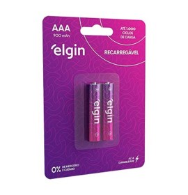 PILHA AAA-900 MAH RECARREG BLIST C/2 ELGIN